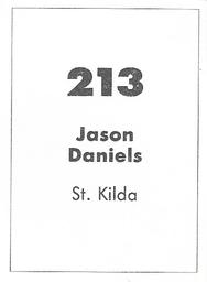 1990 Select AFL Stickers #213 Jason Daniels Back